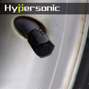 台灣Hypersonic 鋁雙層車胎氣嘴蓋 (黑色4個裝) 氣嘴蓋  車胎氣嘴蓋 汽車精品 汽車百貨